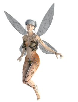 Fantasy Fairy Illustration PNG with transparent background