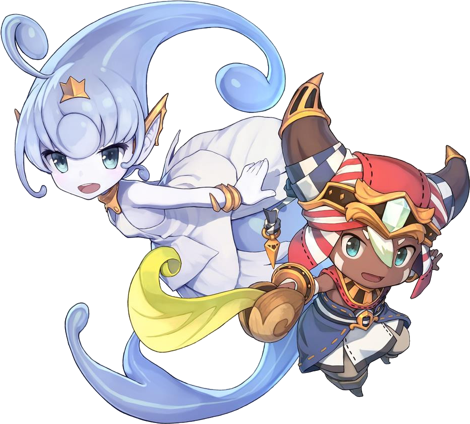 Fantasy Genieand Adventurer PNG with transparent background