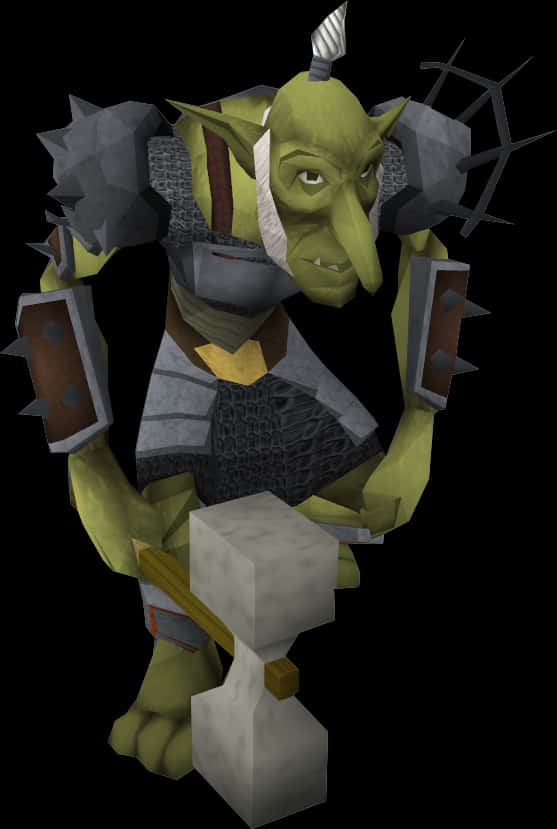 Fantasy Goblin Character3 D Model PNG image with a transparent background, free high-resolution download