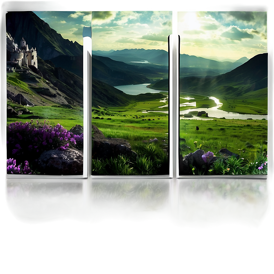 Fantasy Landscape Graphic PNG pla PNG with transparent background