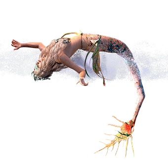 Fantasy_ Mermaid_ Artwork PNG with transparent background