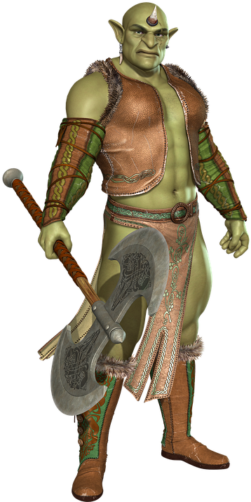 Fantasy Orc Warrior Render