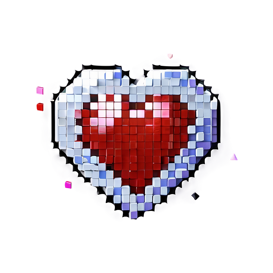 Fantasy Pixel Heart Png Sjh12