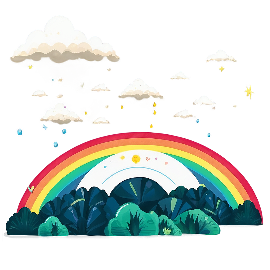 Fantasy Rainbow Landscape Png Ssk