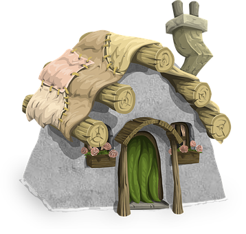 Fantasy Stone House Illustration