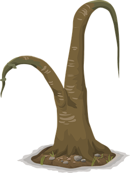 Fantasy Tree Creature Illustration PNG with transparent background