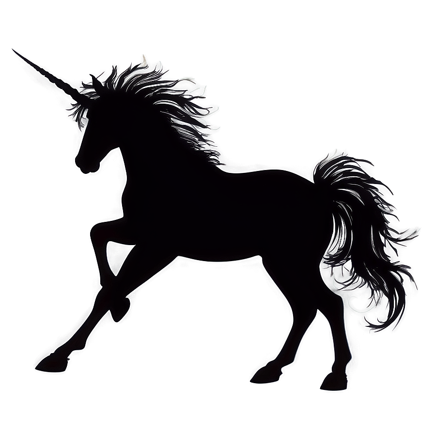 Fantasy Unicorn Silhouette PNG ndn71 PNG image with a transparent background, free high-resolution download