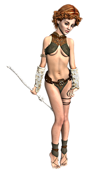 Fantasy Warrior Girlwith Staff