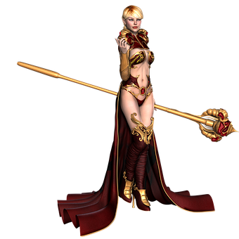 Fantasy Warrior Queenwith Scepter