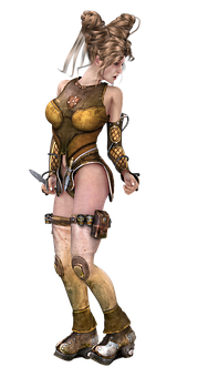 Fantasy Warrior Woman_ Game Character