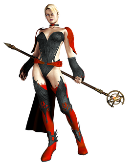 Fantasy Warrior Womanwith Spear