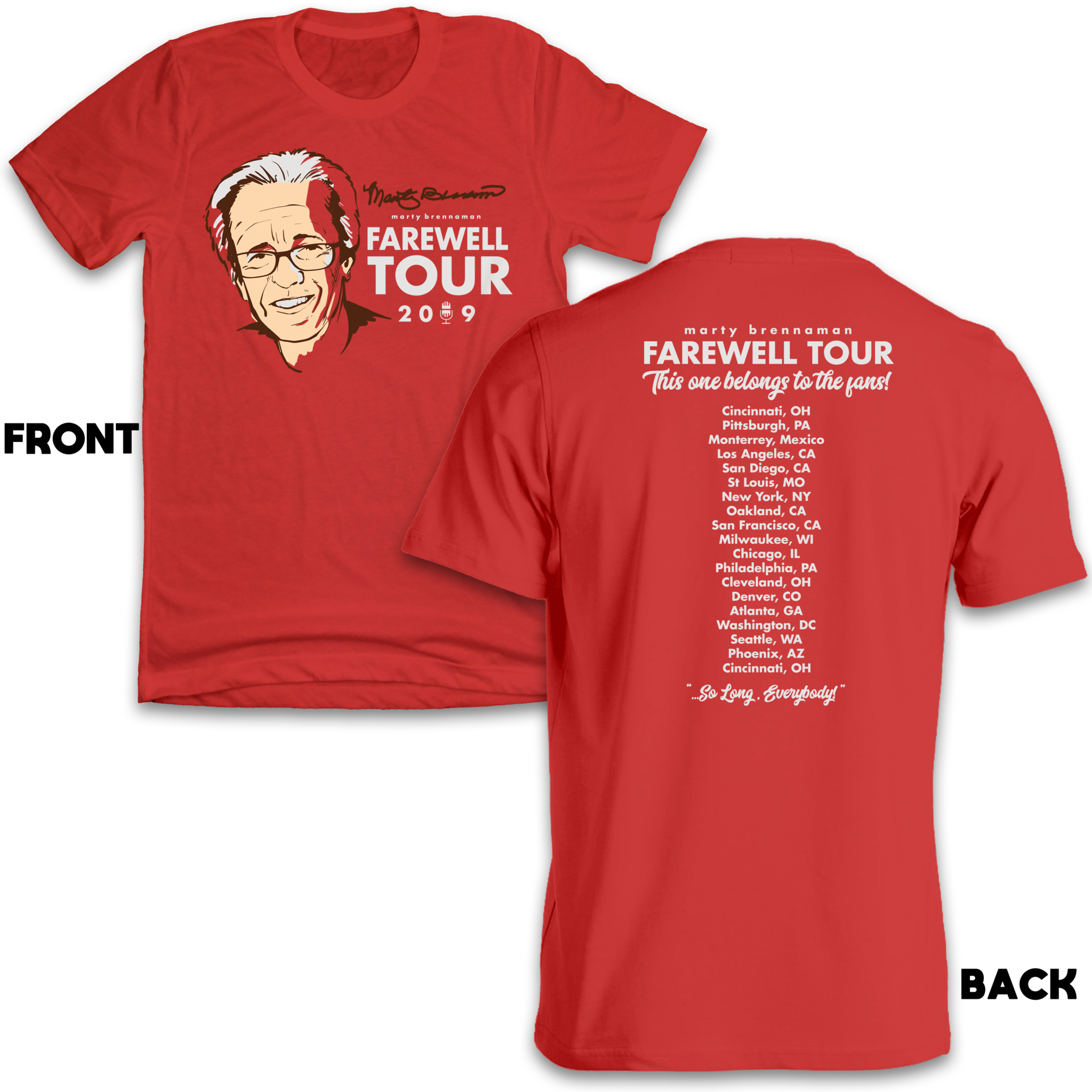 Farewell Tour Red Tshirt Design2023