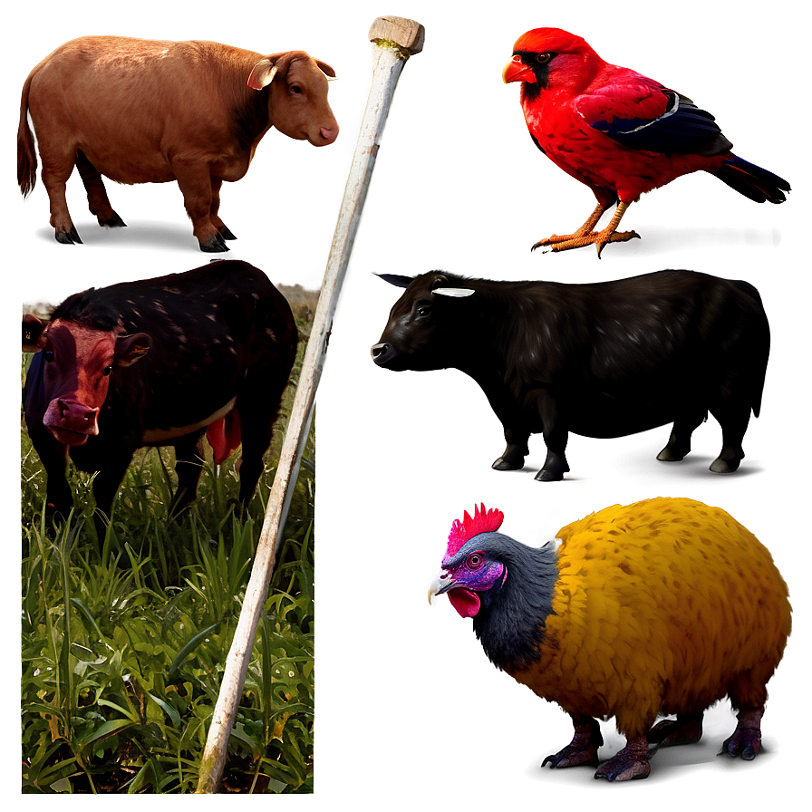 Farm Animals Characters Png Snp