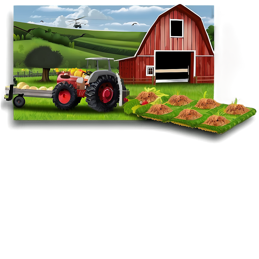 Farm Landscape PNG vxr10 PNG with transparent background