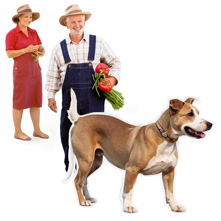 Farmer And Dog Png 05242024