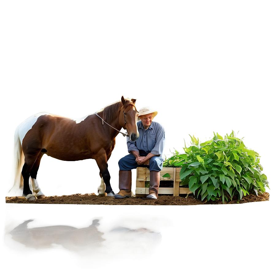 Farmer And Horse Png Ypx81