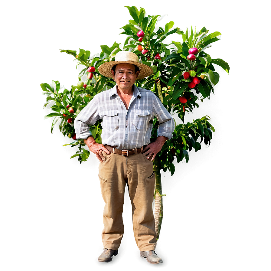 Farmer In Orchard Png Cyh