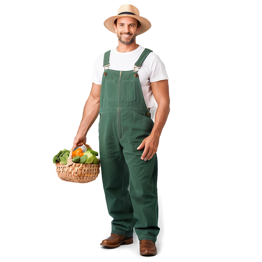 Farmer In Overalls Png 05242024