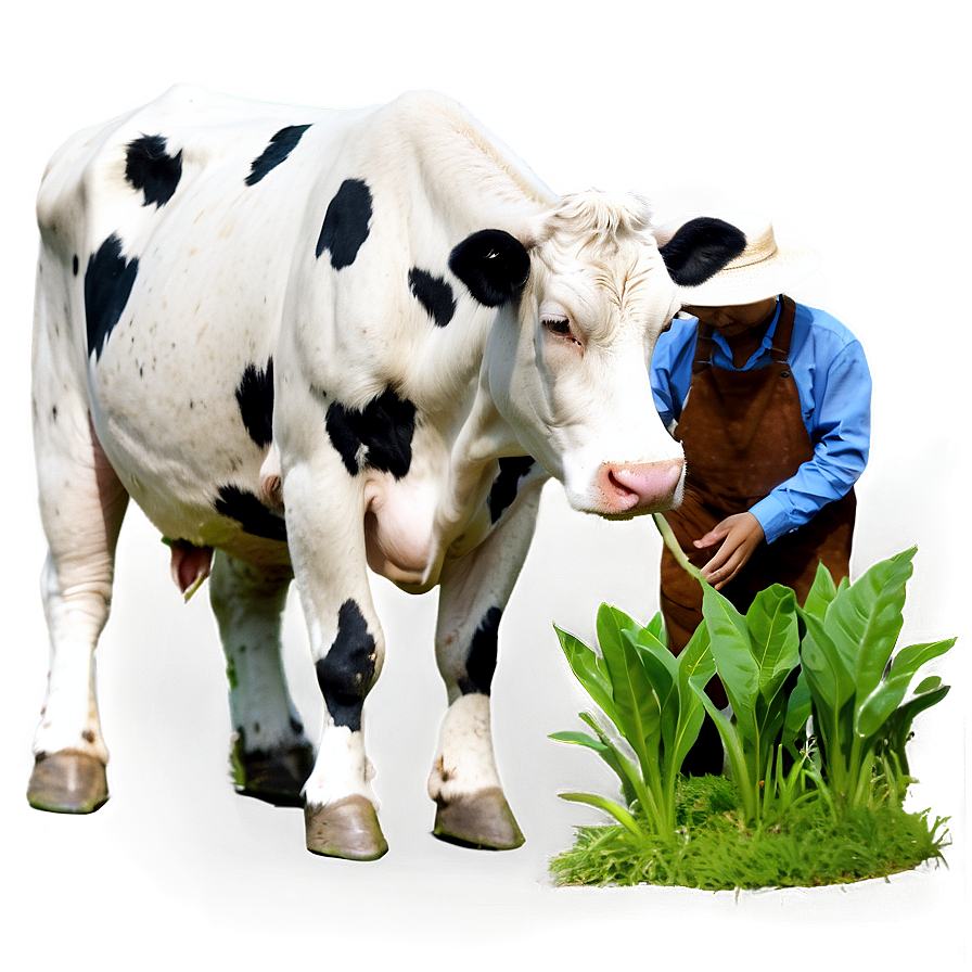 Farmer Milking Cow Png Nai62