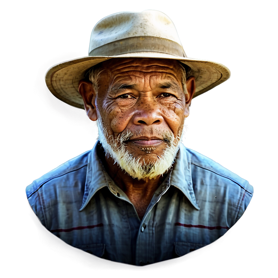 Farmer Portrait PNG bns PNG with transparent background