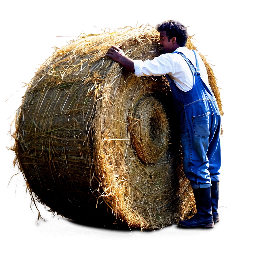 Farmer With Hay Bale Png Lil72