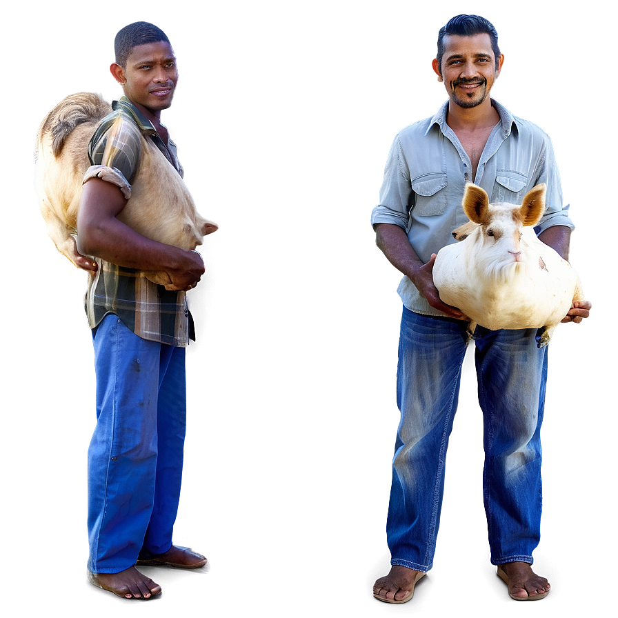 Farmer With Livestock Png Xql31