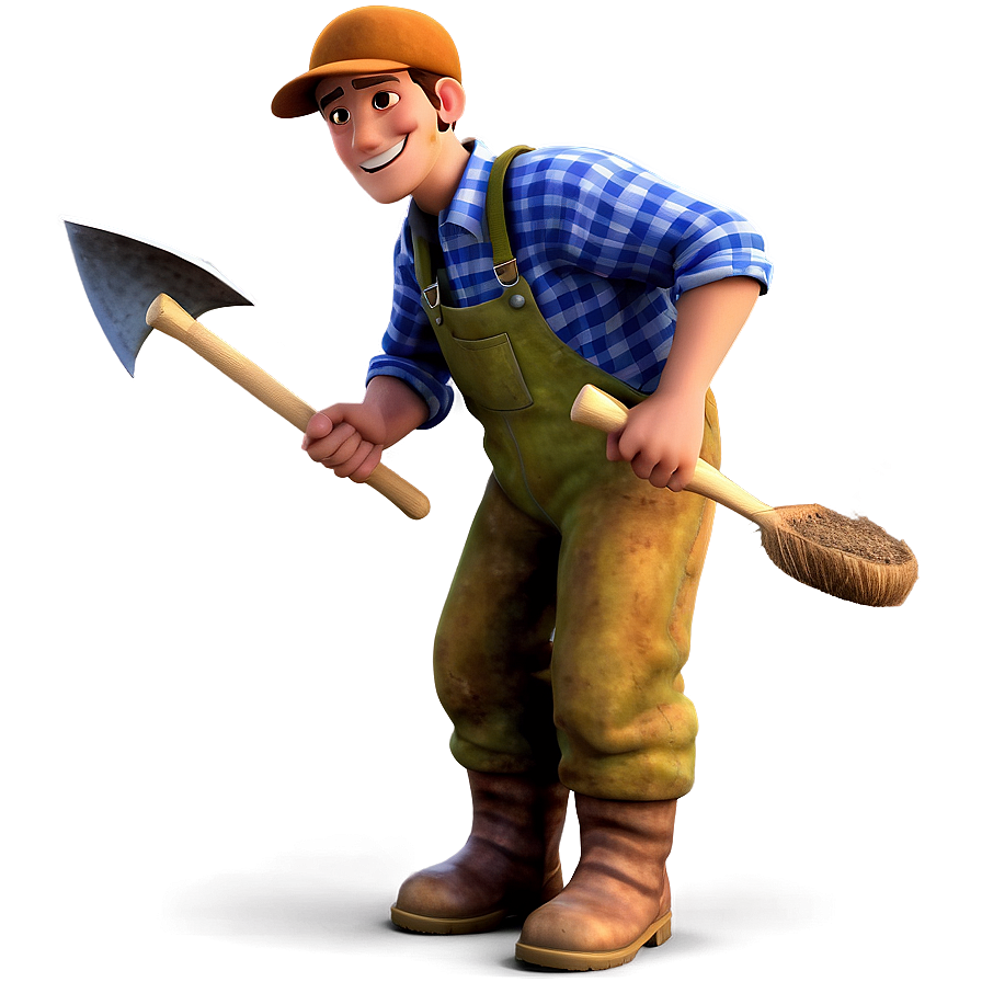 Farmer With Shovel Png Kif