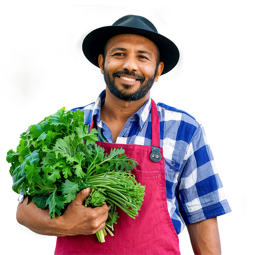 Farmer With Vegetables Png 05242024