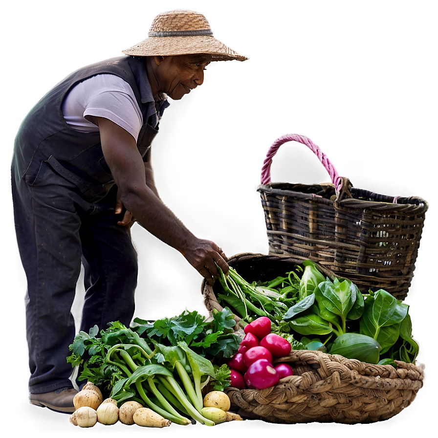 Farmer With Vegetables Png Idq