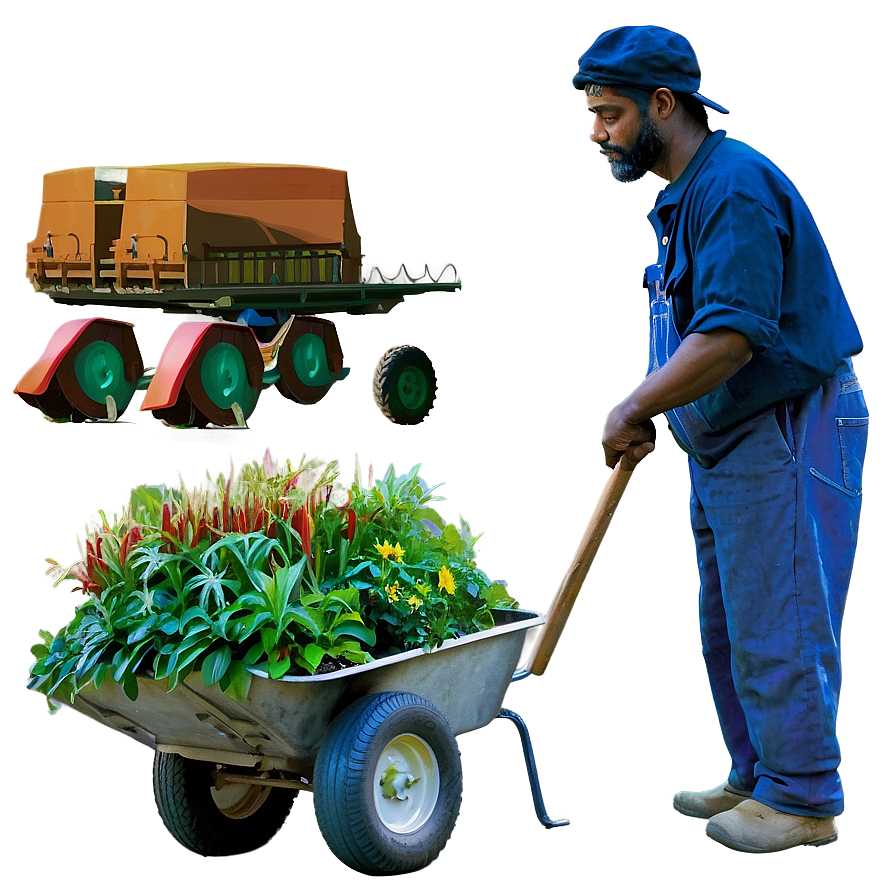 Farmer With Wheelbarrow Png Uoi