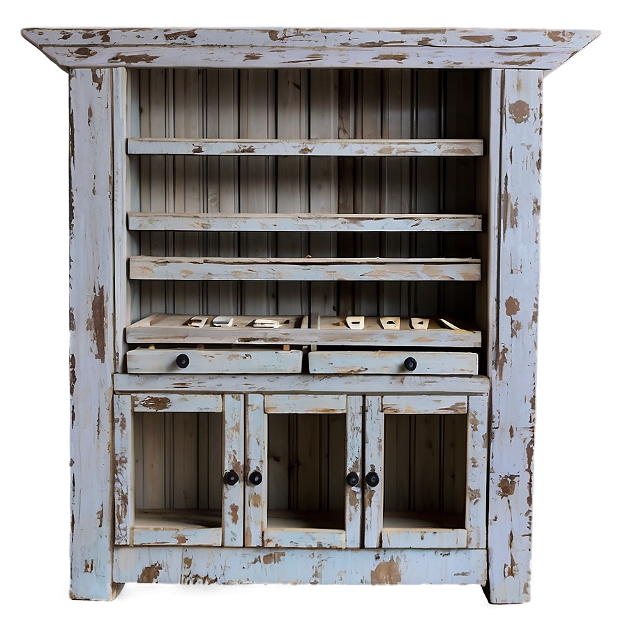 Farmhouse Chic Cabinet PNG 06122024 PNG image with a transparent background, free high-resolution download
