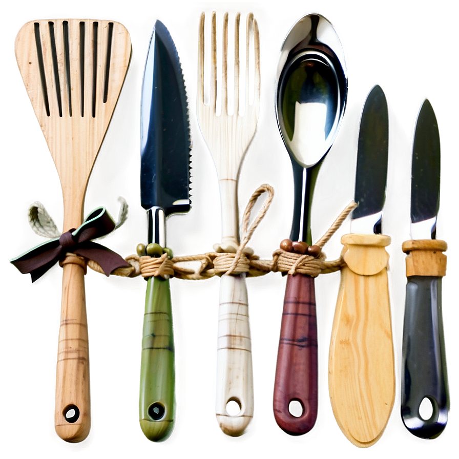 Farmhouse Chic Utensils PNG 06212024 PNG with transparent background