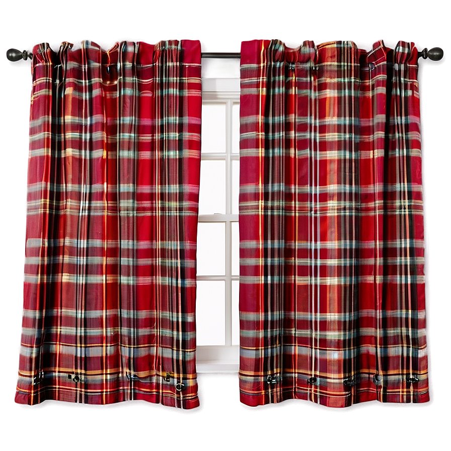 Farmhouse Plaid Curtain Png Ssp