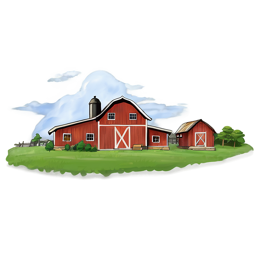 Farmhouse Scenery PNG vpl PNG image with a transparent background, free high-resolution download