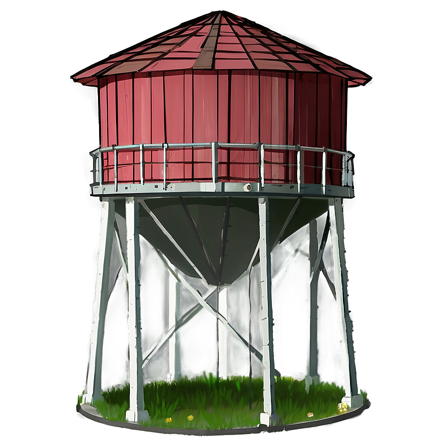 Farmhouse Water Tower Png 06132024