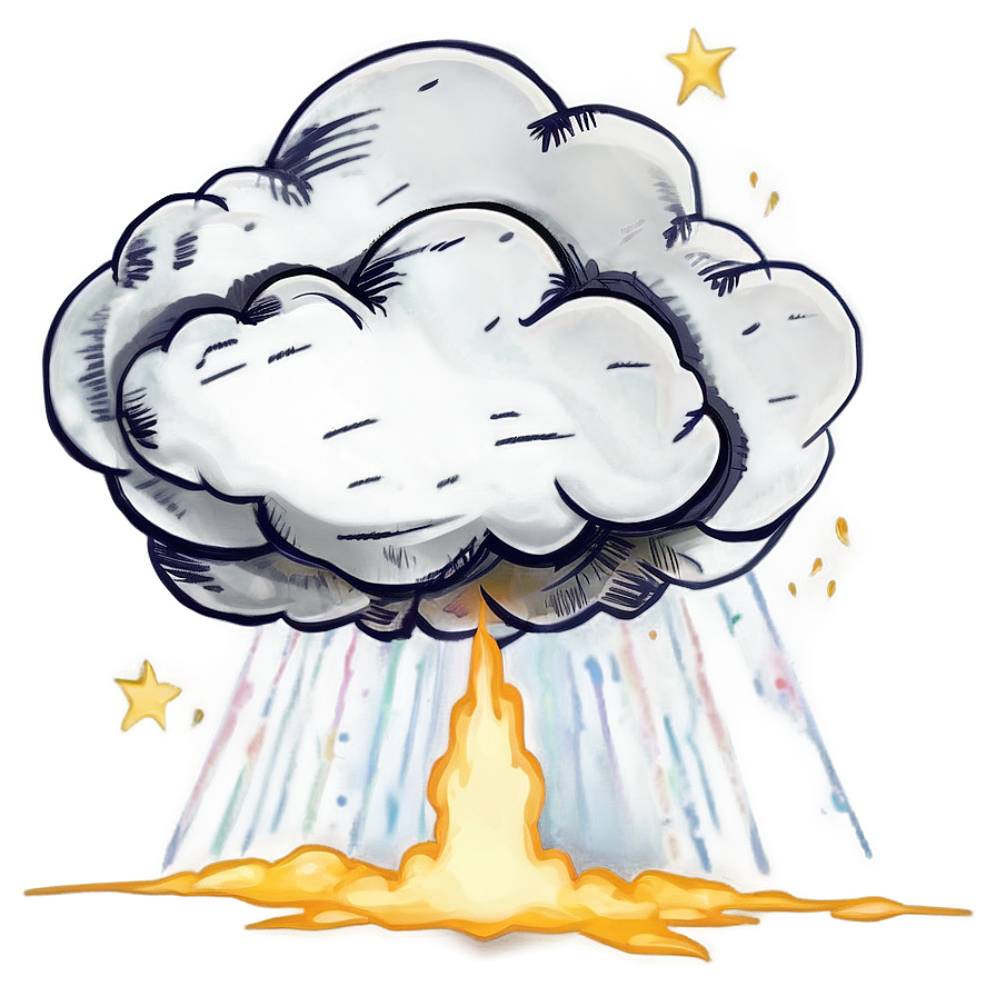 Fart Cloud And Moon Png Loo