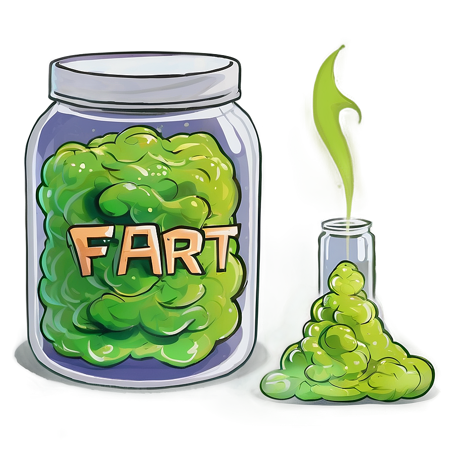 Fart in a Jar Cartoon PNG 05232024 PNG with transparent background