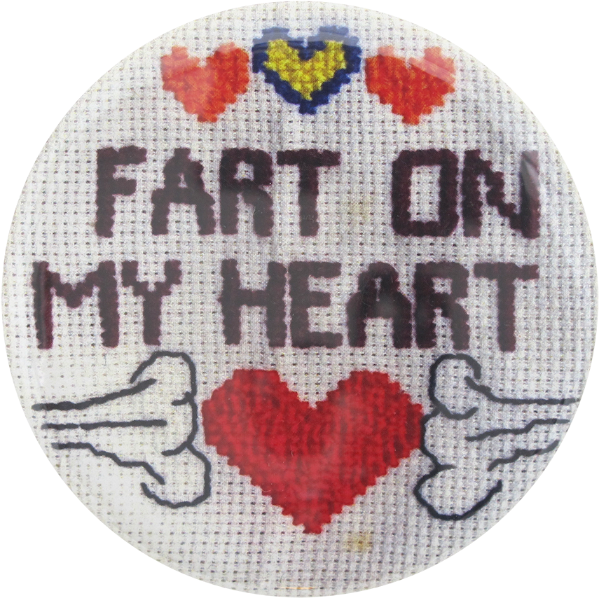 Fart On My Heart I Heart Button Museum - Stitch, HD Png Download PNG with transparent background