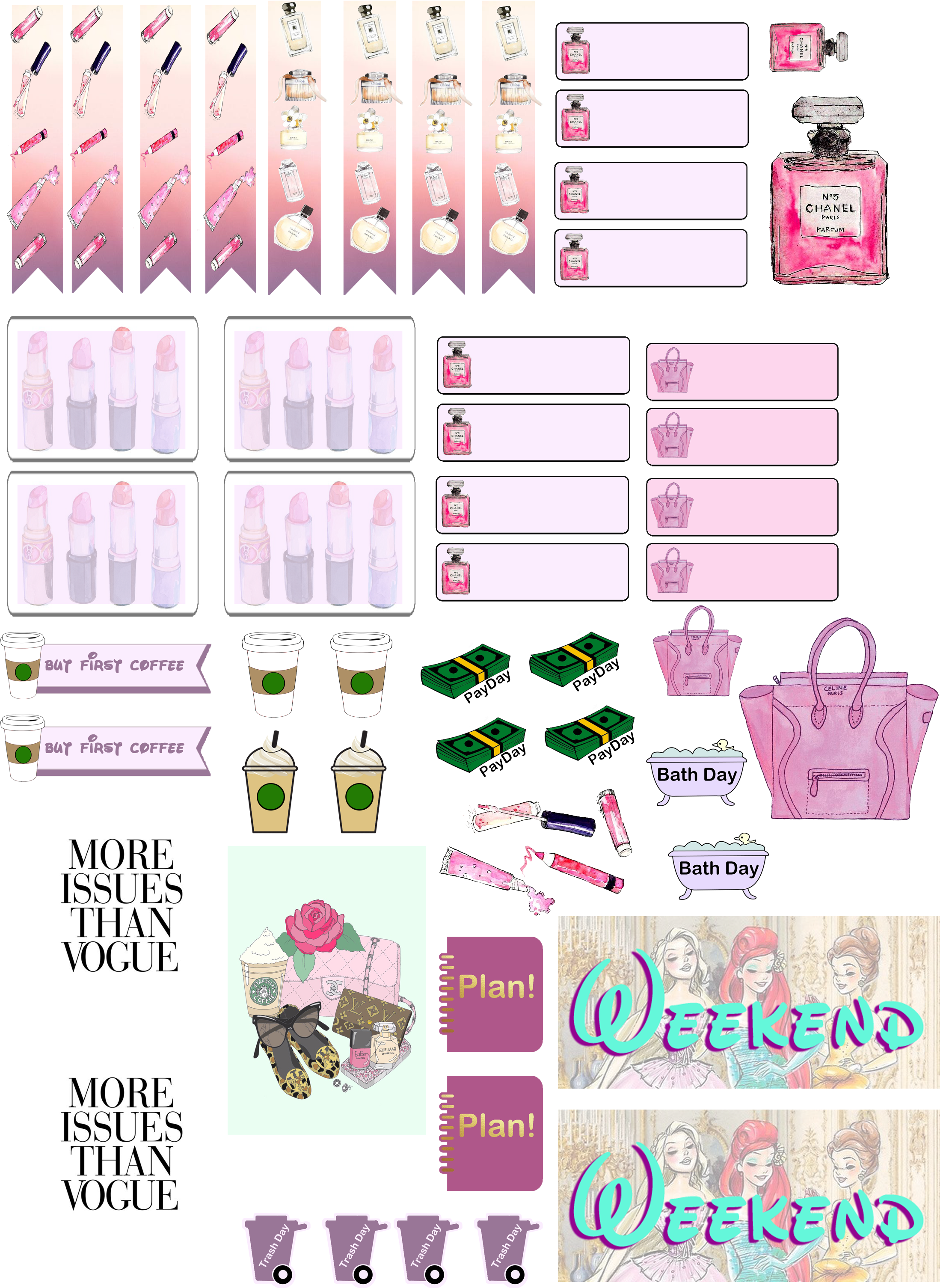 Fashion Planner Stickers Collection