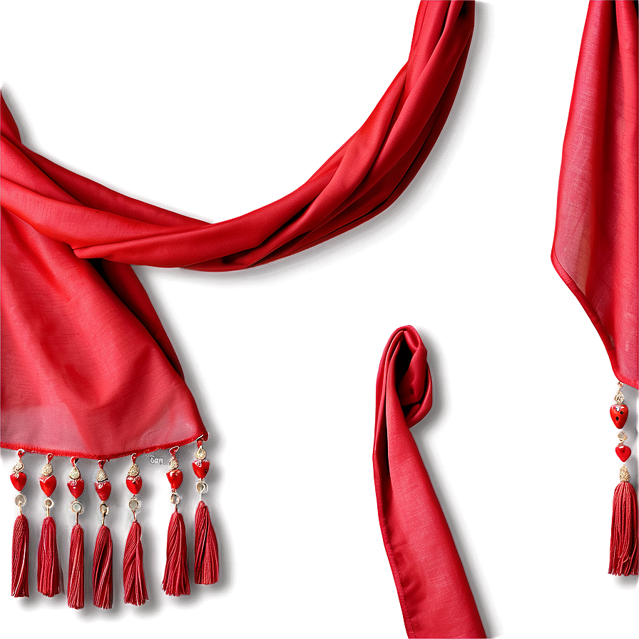 Fashion Red Scarf Png Ayf55