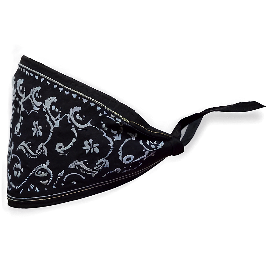 Fashionable Black Bandana Png 06122024