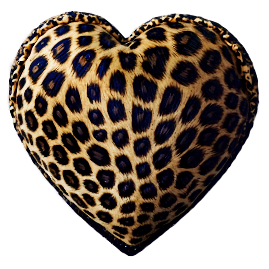 Fashionable Leopard Heart Png 49