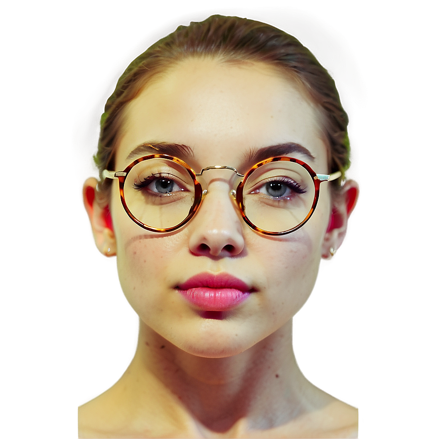 Fashionable Round Glasses Png 05252024