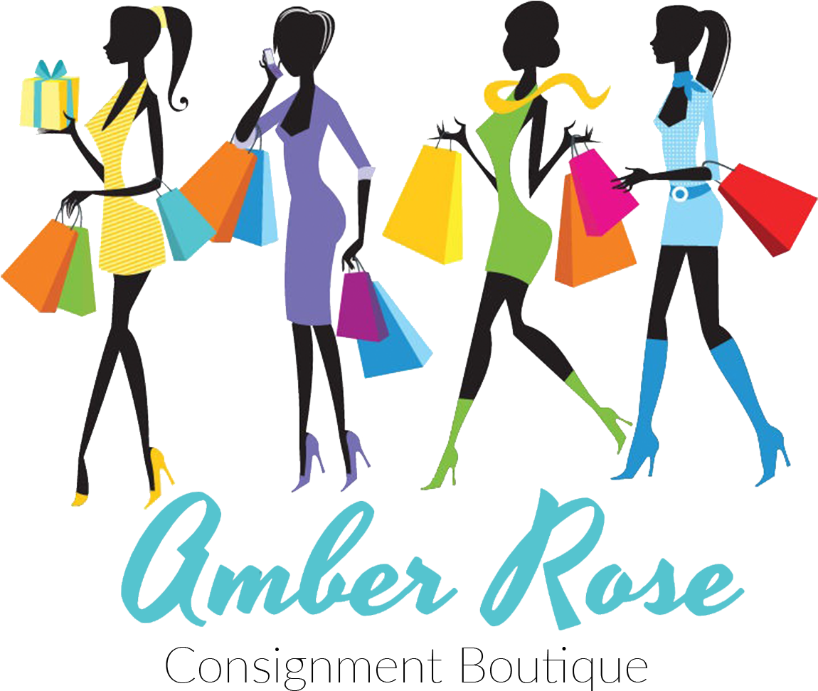 Fashionable Shopping Silhouettes Amber Rose Boutique Logo