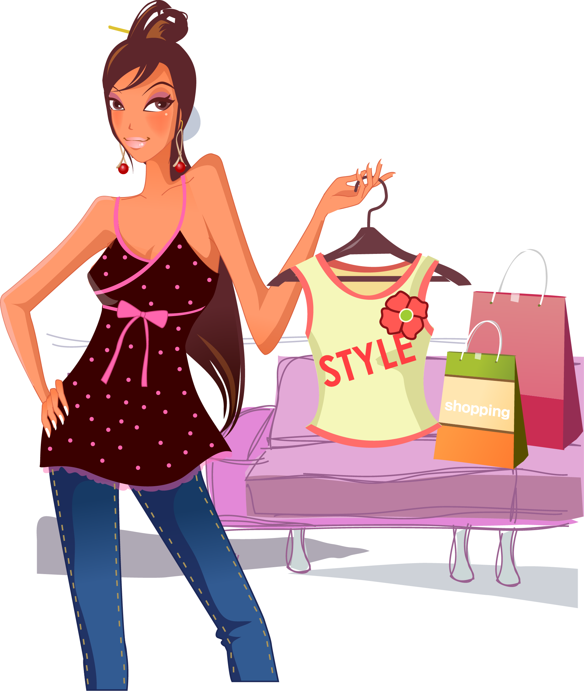 Fashion Clipart Fashion Girl - Fashion Girl Clipart Png, Transparent Png PNG with transparent background