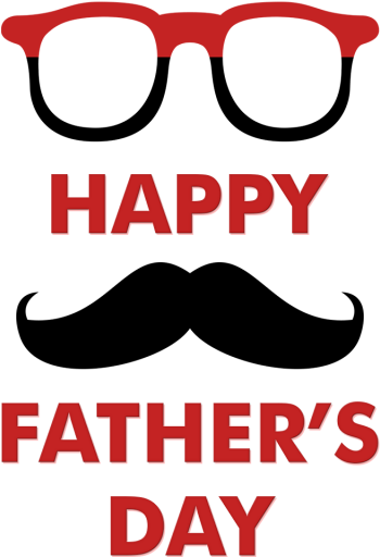 Fathers Day Celebration Glasses Mustache PNG with transparent background
