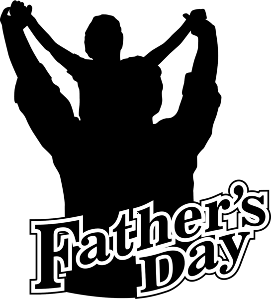 Fathers Day Celebration Silhouette PNG with transparent background