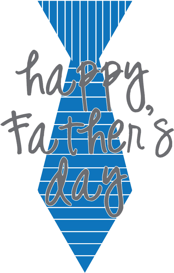 Fathers Day Necktie Celebration PNG with transparent background