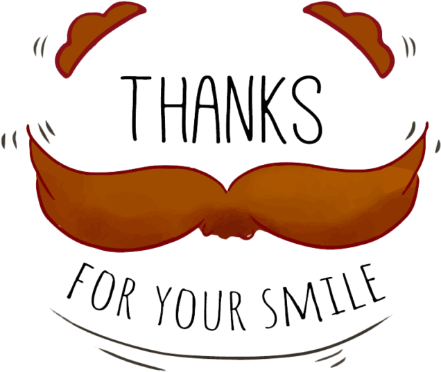Fathers Day Thanks For Your Smile PNG with transparent background