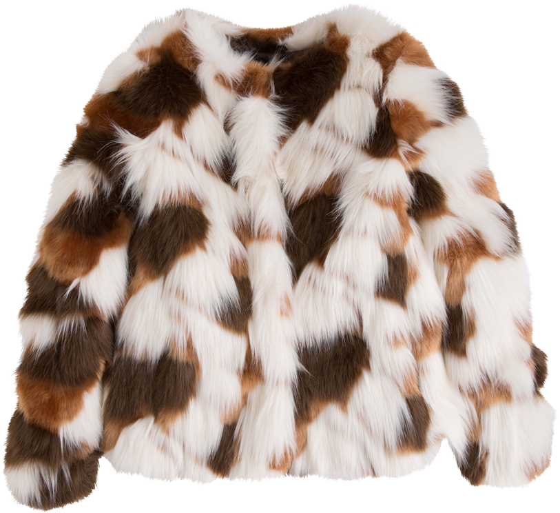 Faux Fur Coat Isolated